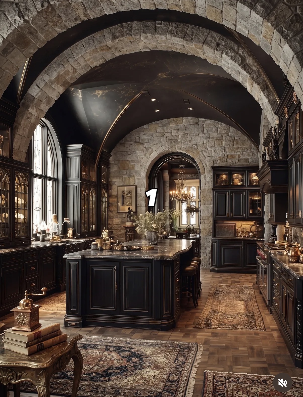 Old-world stone cellar atmosphere that inspires 915 Lincoln