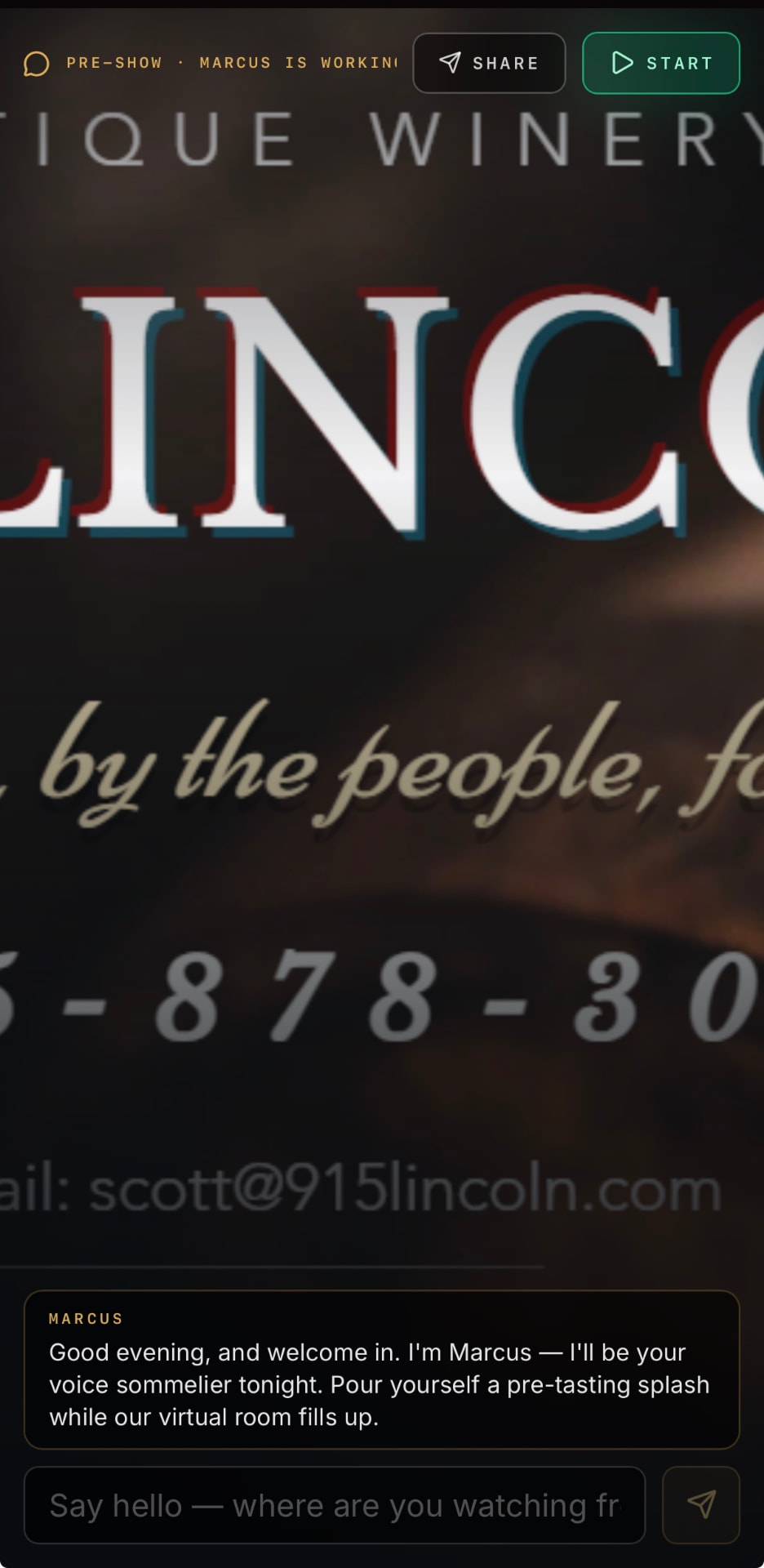 A virtual wine tasting conversation with 915 Lincoln